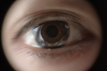 close up of a eye