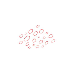 Pink Glitter Dot Outline