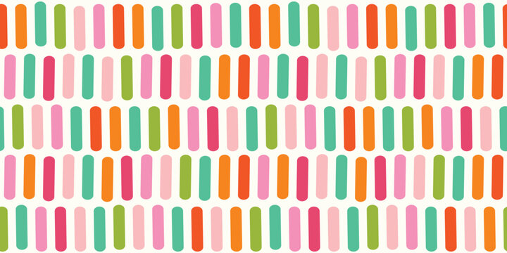 Abstract striped background border. Bright and fun vector seamless repeat of lines., geometric design element.