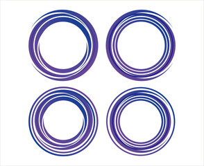 Purple abstract circle symbol icon