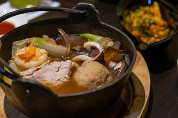 A bowl of Japanese noodle soup
