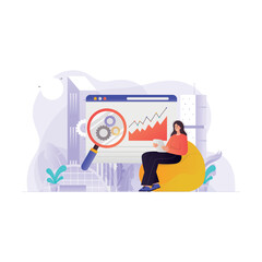 SEO Optimization Illustration for landing page