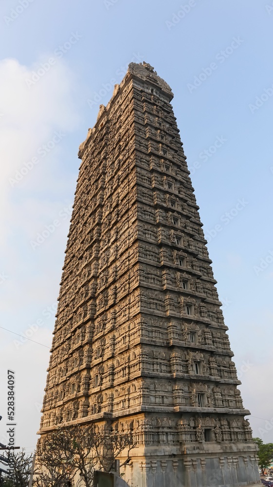 Wall mural raja gopura murudeshwar temple.