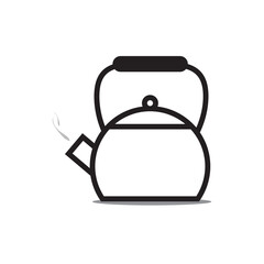 vintage teapot vector logo icon