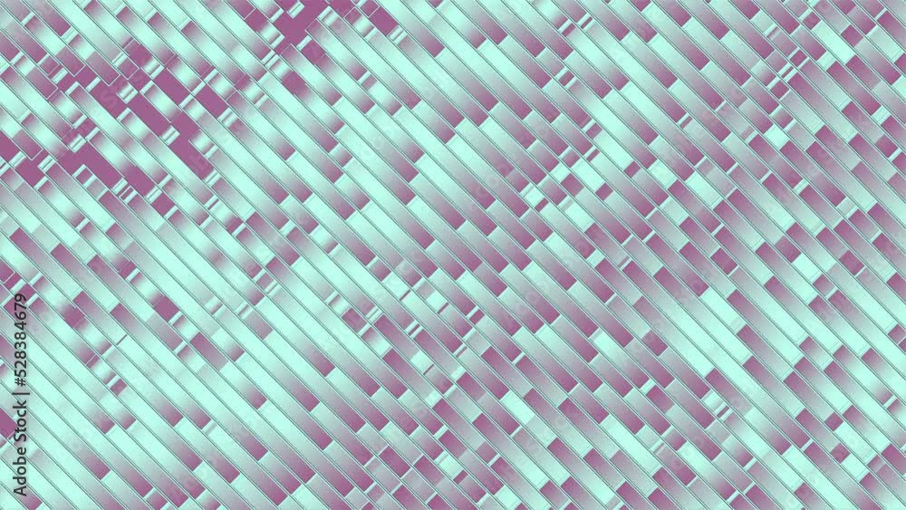 Poster trendy wavy motion pattern of colored stripes. 3d rendering loop animation 4k