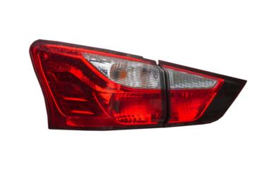 Car tail light, led system technology Isolated from the background white background clipingpart