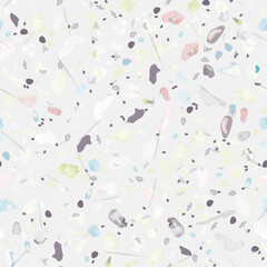 Terrazzo Texture Vector. Flooring Seamless Pattern