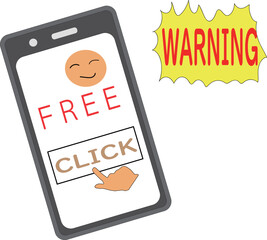 ワンクリック詐欺をイメージ