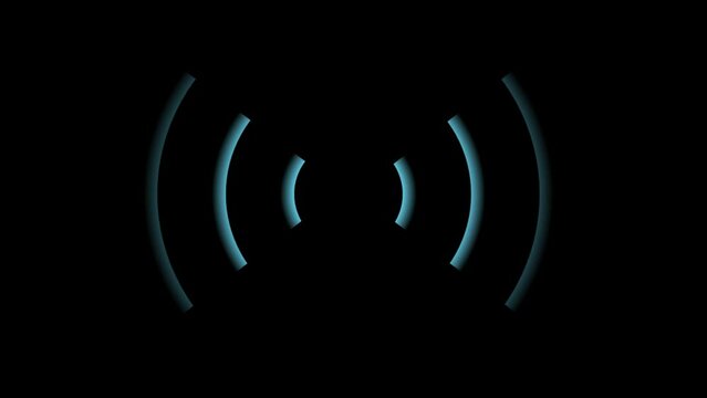Blue wave pulse animation, alpha channel