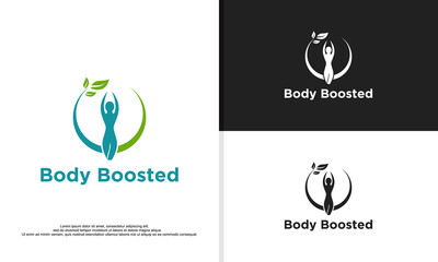 logo illustration vector graphic of body booster supplement