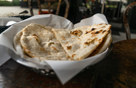 Indian Flat Bread, Chapati, Naan Closeup