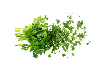 Chopped Parsley Leaves Isolated
