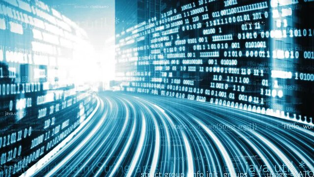 Software development, application programming code and tacit computer coding . Concept of smart digital transformation and technology disruption that changes global trends in new information era .
