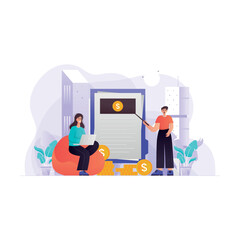 Financial Planning illustration for landing page