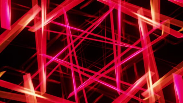 Bright fast chaotic laser lightshow 3D animation, VJ background loop in HDv