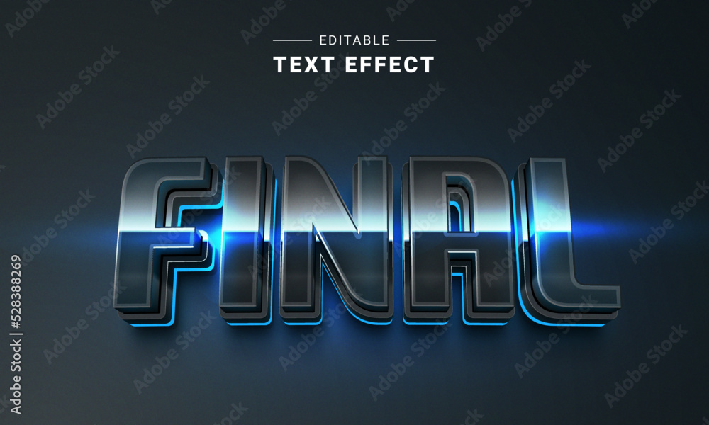 Poster editable text style effect - techno text style theme. cyber technology text style. cyber monday.