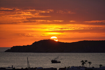 Boat under the sun