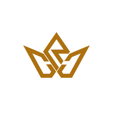 Letter C,R,C Crown Elegant Minimalist Style Logo Design