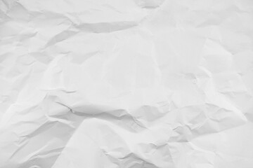 Obraz premium White crumpled paper texture background, clean white wrinkled paper, top view..