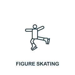 Figure Skating icon. Line simple icon for templates, web design and infographics