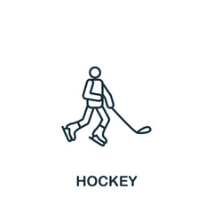 Hockey icon. Line simple icon for templates, web design and infographics