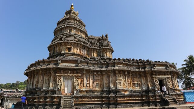 Beautiful View of Sri Vidya shankara Temple, Sringeri, Karnataka, India