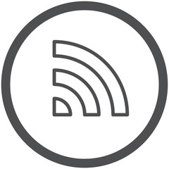 black wireless network icon button