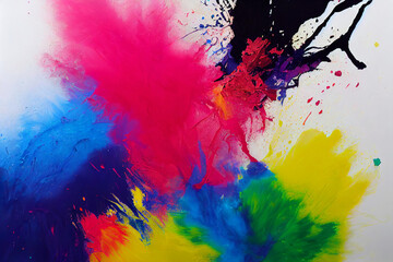 Fototapeta na wymiar colorful paint splash explosion abstract background, artistic wallpaper, 3d render, 3d illustration