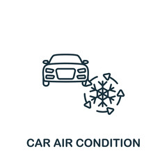 Car Air Condition icon. Line simple line Car Service icon for templates, web design and infographics
