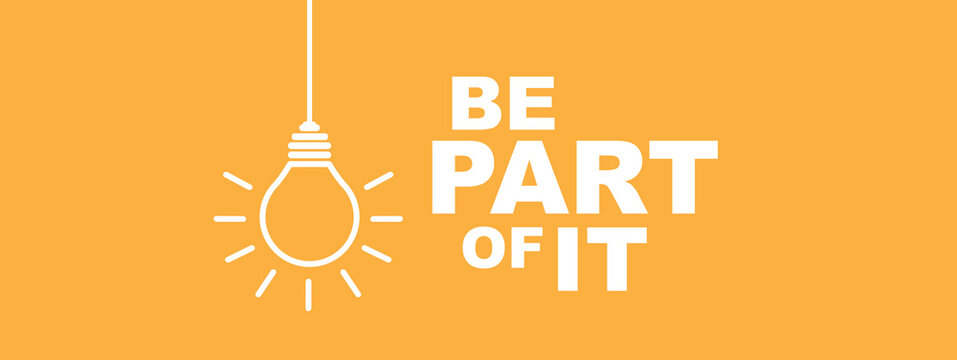 be part of it sign on white background	