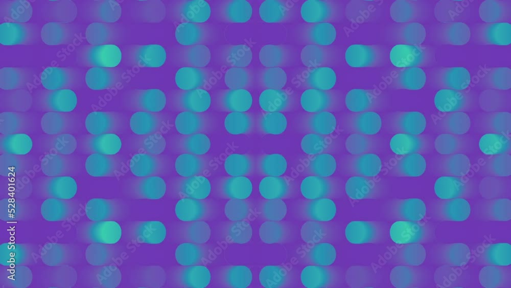 Leinwandbilder Wave moving texture made of neon colored cylinders. 3d rendering loop animation