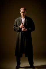 Fototapeta premium brutal man in coat