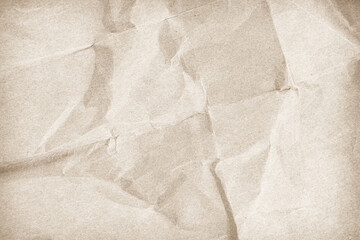 Brown kraft paper crumpled vintage texture background for letter. Abstract parchment old retro page...