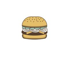 hamburger isolated on white