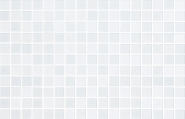 White tile wall chequered background bathroom floor texture. Design pattern geometric with grid...