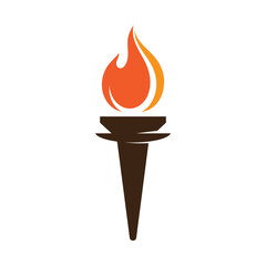 Illustration of torch fire icon