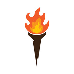 Illustration of torch fire icon