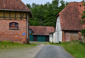 Fototapeta na wymiar Historical Manor in the Town Bomlitz, Lower Saxony