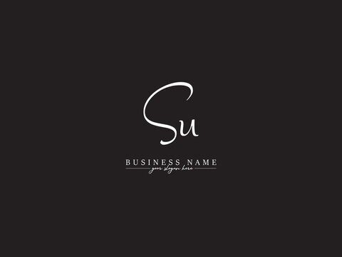 Signature SU Logo icon, Classic Su us Logo Letter Vector Image Design For You