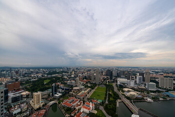 Obraz premium Cityview of Singapore central and residencial area at daytime. 