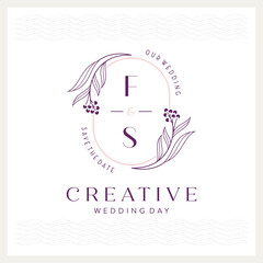 Elegant and eye-catching T and S monogram wedding logo