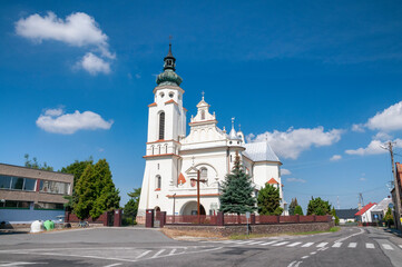Church of st. Catherine and St. Walenty in Wojcin, Lodz Voivodeship, Poland