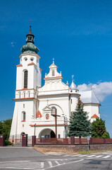 Obraz premium Church of st. Catherine and St. Walenty in Wojcin, Lodz Voivodeship, Poland