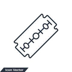 Blade razor icon logo vector illustration. razor blade symbol template for graphic and web design collection