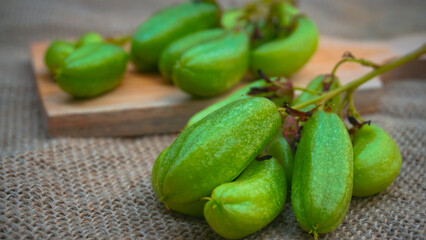 Belimbing wuluh, Vegetable starfruit or sour starfruit (Averrhoa bilimbi L.) are used as cooking spices