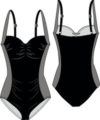 big size swimsuits or lingerie, body drawing