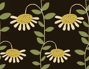 Ornament mit Blüten für Packpapier oder Tapete. Nahtloses Motive. Vintage-Muster. Bunter Rapport.  © Verena