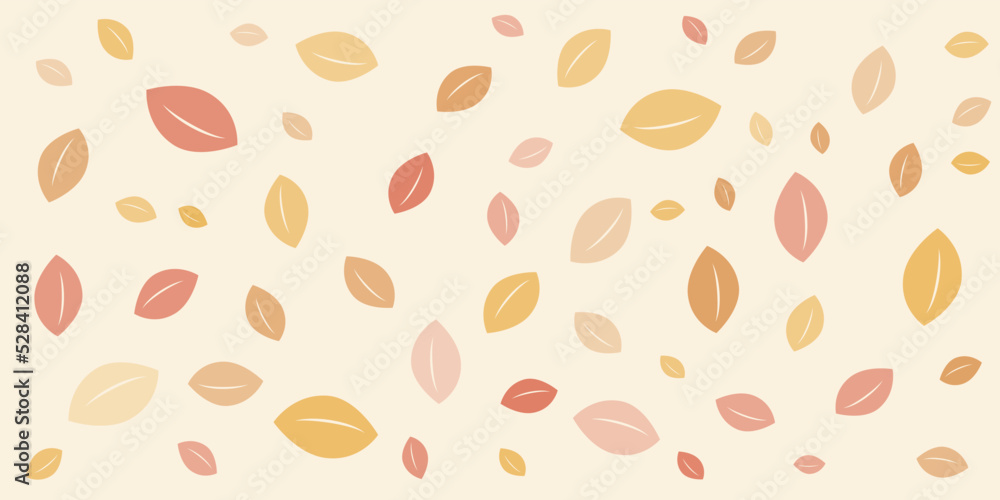 Poster retro style texture of many colorful fallen leaves of various sizes - pattern background design, sea