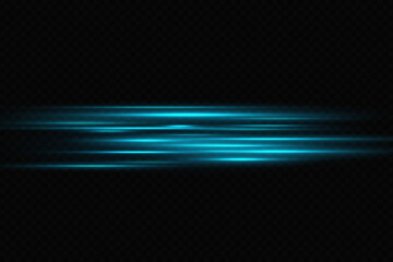 Motion light effect for banners. Blue lines. The effect of speed on a blue background.