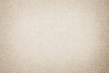 Brown craft paper texture background. Cream cardboard texture, Old vintage page or grunge vignette. 